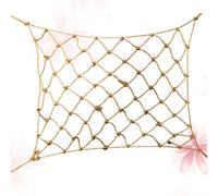 Toyvian Filet pour Perroquet Grimpant en Corde de Chanvre Beige, pour Perroquets Divertissant et Favorisant l'exercice, pour Calopsittes et Petits Oiseaux