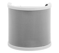 Toyvian Filtre Anti-pop pour Microphone de U Blanc avec Grille Métallique et Mousse, Bonnette Anti-vent pour Micro Portable, Protection Anti-projections D’eau, Podcasting et