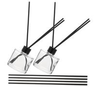 Toyvian Flacon Diffuseur d'Arômes Verre Transparent avec Bâtons Noirs Rechargeable pour Huiles Parfumées Décoration Maison Bureau Spa