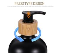 Toyvian Flacon Distributeur de Savonnette en Verre 500ml Pompe Noire à Piston, Bouteille Rechargeable pour Savonnette Liquide, Shampoing, Lotion Distributeur Manuel Étanche pour Salle