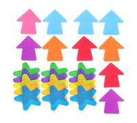 Toyvian Flèches et étoiles pour la Salle de Classe, 60pcs, repères de Position du siège en Nylon et Polyester, marqueurs de Sol pour Tapis, pour Enfants et Jeux Couleur Aléatoire