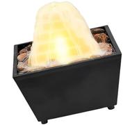 Toyvian Fontaine de Table Intérieur LED Cascade Apaisante Petite Fontaine à Eau Décorative pour Bureau et Maison Zen pour Relaxation et Humidification de L'air Éclairage LED Ambiance