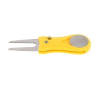 Toyvian Fourche à Réparer Les Divots de Golf Pliable, Acier Inoxydable | Marqueur de Balle Inclus, Prise Ergonomique, Usage sur Parcours, Design Chic et Moderne, Couleur Jaune
