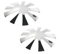 Toyvian Gabarit de Manucure Français pour Créer des Courbes Précises Structure Multi-fentes 2 Pièces en Métal Argenté Outil Polyvalent pour Usage à Domicile ou Salons de Manucure