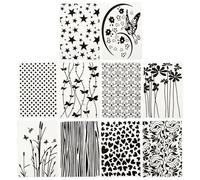 Toyvian Gabarits de Gaufrage en Plastique 10 Pièces Motifs Variés pour Scrapbooking Albums Photo et Cartes DIY Pochoir à Gaufrer pour Loisirs Créatifs