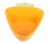 Toyvian Gamelle Céramique Forme Carotte pour Petits Rongeurs Bol Eau et Nourriture pour Hamster Cobaye Lapin Chien et Chat Accessoire Facile à Nettoyer