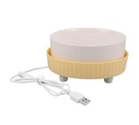 Toyvian Gamelle Chauffante pour Chats 350 ML Base Jaune Alimentation USB Maintien Température Constante de l'eau Bol d'eau Thermique Intérieur et Extérieur pour Animaux Hydratation