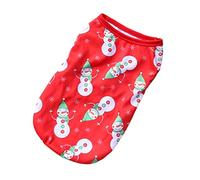 Toyvian Gilet pour Chien Polyester Imprimé Noël avec Motifs Joyeux Chaud et Confortable pour Hivernales