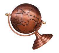 Toyvian Globe de Bureau Vintage Métal Grand Modèle Rouge Profond Ornement Décoratif Rétro pour Maison Bureau et Étude Cadeau Élégant pour Amateurs de Décoration Mondiale