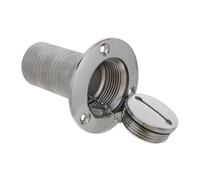 Toyvian Goulotte de Remplissage de Carburant 38mm en Acier Inoxydable avec Bouchon à clé sécurisée, Embout Droit pour réservoir de Carburant Marin, Accessoire pour quincaillerie de Bateau