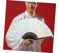 Toyvian Grand Éventail Pliant à Main pour Fête et Rave et Décoratif pour Danse et Performances