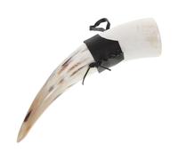 Toyvian Grand Gobelet Corne Viking Corne de Bœuf avec Étui Décor Médiéval Vintage Tasse à Boire Spacieuse et Originale pour Amateurs Histoire