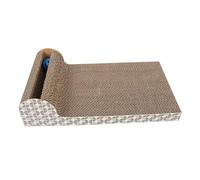 Toyvian Griffoir pour Chat Carton Ondulé Tapis à Griffer Jouet à Gratter Amusant avec Balles à Grelots Intégrées