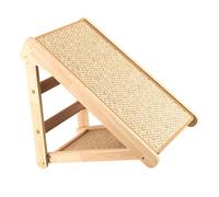 Toyvian Griffoir pour Chat Intérieur Tapis à Griffer Forme De Mobilier Intégré avec Niche Douillette des Deux Côtos Bois Et Sisal