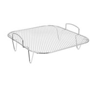 Toyvian Grille de Cuisson Robuste pour Friteuse à Air Carré 1 PC en Acier Inoxydable Multifonction Cuisson Vapeur et Grill Polyvalente Cuisine et Four