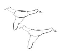 Toyvian Grille de Cuisson Vapeur en Acier Inoxydable Argenté 2pcs, Support de Cuisson la Vapeur Résistant la Chaleur Froid pour Usage Domestique et Refroidissement de Gâteaux