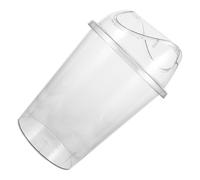 Toyvian Grosse Poubelle Ménagère Ronde en Plastique Transparent Couvercle Pivotant Grosse Capacité Cuisine Salle de Bain et Bureau Seau à Déchets Simple et Pratique