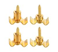 Toyvian Guides-cordes à Rouleaux pour Guitare Électrique, 4 Pièces en Métal Doré, Accessoires de Remplacement Vis, Entretoises pour Arbre à Cordes, Guide-cordes Garantissant Tension