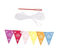 Toyvian Guirlande de Fanions Mexicains Colorés pour Fête Day Of The Dead Décoration Suspendue Feutre Non Tissé Bannière Festive pour Anniversaire et Carnaval