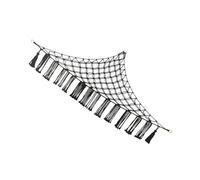 Toyvian Hamac à Jouets En Peluche Tissé Main, Filet Suspendu D'angle Noir, Décoration Murale Pour Chambre D'garçon Et Filles, Rangement Pratique Pour Peluches