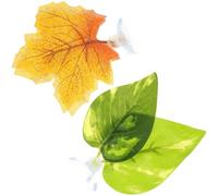 Toyvian Hamac de Feuilles pour Poissons, Repos Réaliste, Plastique Vert | Aquarium et Betta, Installation Facile, Réutilisable, Aspect Chic, Forme Feuille D’érable, Usage Décoratif