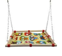 Toyvian Hamac en Toile et Bois pour Perroquet, Lit de Jeu Léger et Confortable, Balançoire pour Perroquet Gris D'afrique et Cacatoès en Intérieur ou Paysage
