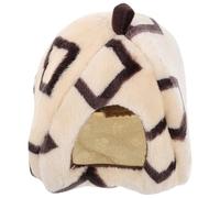 Toyvian Hamac pour Hamster Maison Chaude en Coton Doux Petit Modèle Beige Plaid pour Cage Hiver Accessoires Petits Animaux