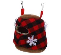 Toyvian Hamster Et Perroquet Refuge Chaud Suspendu Au Style Noël Lit Douillet pour Petits Animaux