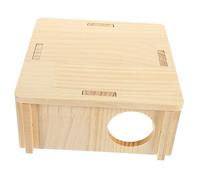 Toyvian Hamster Wood Hideout House Durable Guinea Pig Nest Comfortable Pet Shelter with DIY Decoration for Small Pets