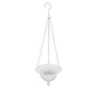 Toyvian Hanging Metal Plant Pot Iron Wall Planter with Chain and Hook Rustic Farmhouse Style for Indoor Balcony Seasonal Home Decorations