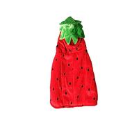 Toyvian Hoodie Polaire Motif Fraise pour Chien et Chat Manteau Ajustable Confortable pour Petits Animaux Vêtement Chaud à Manches Courtes avec Capuche Adapté Année Réglable pour Chiots et