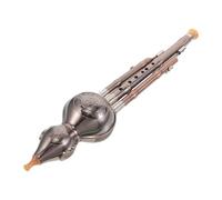Toyvian Hulusi en Calebasse Bémol Flûte Chinoise à Trois Tons Plaquée Cuivre Instrument à Vent Traditionnel pour Débutants Léger et Portable pour Pratique et Spectacles Culturels