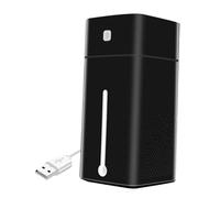 Toyvian Humidificateur Air USB Mini Silencieux Multifonctionnel Brumisateur Frais pour Maison Bureau et Voiture avec LED Nuit Design Compact Noir