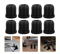 Toyvian Inserts de Manchon pour Roulette 20pcs Plastique Noir Support pour Roulette à Tige Accessoires pour Chaise de Bureau Pieds en Bois Prévention Rouille Facile à Utiliser