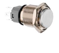 Toyvian Interrupteur Étanche Bouton-poussoir 16mm en Métal Rond pour Klaxon Moto Bateau, Installation Facile et Structure Simple, pour Démarrage Marine Style Aléatoire