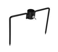 Toyvian Iron Ground Stake Prong Outdoor Pole Stabilizer for Poles Heavy Duty Base for Umbrella Flag and Garden Light Support