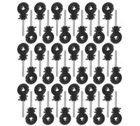 Toyvian Isolateurs pour Clôture Électrique à Visser 50 Pcs, Clous en Acier Inoxydable Noirs 8,9 Cm, Accessoires pour Fournitures Agricoles Électriques, Isolation Fiable pour Clôtures