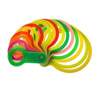 Toyvian Jauge De Diamètre des Fruits en Plastique Colorée 17 Pièces Outil De Mesure De Tours pour Fruitiers Agriculture en Extérieur De 30 à 110 Mm