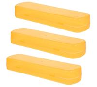 Toyvian Jaune pour Brosse à Dents et Dentifrice en PP 3 Pièces | Bords Lisses et Arrondis, Protection des Poils, Garde L’hygiène, pour Étudiants, Navetteurs, Maison ou Paquet de Sport