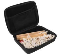 Toyvian Jeu de Dominos Triangulaires en Bois avec Support 56 Tuiles Numérotées 35x35x8 Mm Plateau Stable pour Jeu de Société Familial et Stratégie à Domicile pour Adultes et Garçon