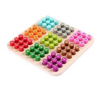 Toyvian Jeu de Société Sudoku Bois pour Garçon Fille Apprentissage Arithmétique Éducatif Surface Lisse Développement Logique et Motricité Fine