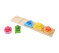 Toyvian Jeu Éducatif Bois à Formes Géométriques Colorées Blocs de et Appariement pour Garçon Fille Stimule Imagination Reconnaissance des Couleurs et Apprentissage des Formes