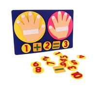 Toyvian Jeu Éducatif de Mathématiques Maternelle Jouet Éveil aux Nombres 30x20 Cm en Non-tissé pour Garçon et Filles Apprentissage Comptage Doigts Cognition Numérique