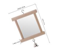 Toyvian Jouet pour Perroquet avec Miroir Double Face Clochette et Balançoire pour Amuser Les Oiseaux