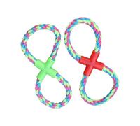 Toyvian Jouets à Mâcher pour Chiens 2pcs en Corde de Coton de 8 pour Chiots en Phase de Dentition, Protège Les Gencives et Améliore L'intelligence Couleur Aléatoire