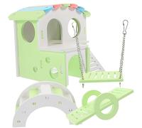 Toyvian Jouets Décoratifs pour Hamsters Maison Et Coloré Balancoire Planche à Bascule Arche Villa