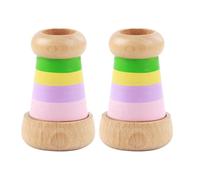 Toyvian Kaléidoscope en Bois de Hêtre, D'éveil Éducatif pour Garçon et Filles 3-6 Ans, Grand Prisme Multifacettes, Stimulation Imagination et Observation, Présent Éducatif Couleur Deux