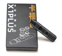 Toyvian Kazoo Professionnel à Double Trous Noir avec Membranes Rondes et Lanière de Remplacement Facile à Jouer pour Accompagnement Musical des Adultes