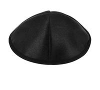 Toyvian Kippa Yéménite Noire en Polyester Calotte Juive Ronde pour Homme, Chapeau de Prière Léger et Portable, Bonnet de Culte Traditionnel Adapté aux Cérémonies Religieuses Quotidien