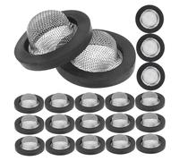 Toyvian Kit 30 Pièces Rondelles Joint Caoutchouc 1/2 Pouce avec Crépine pour Raccord Tuyau D'arrosage Jardin Anti-Obstruction Solide Compatible Robinet Machine à Laver